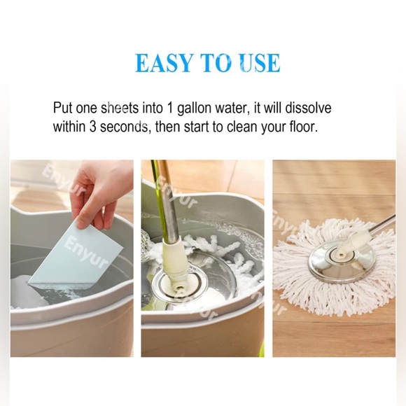 New - Biodegradable Concentrated Multi-Purpose Floor Cleaner Sheets 32 Loads - Picture 8 of 8